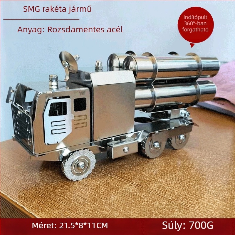 Rozsdamentes acél gyártása Fém kézművesség Smg Wushi helikopter mozdony rakéta vadászgép modell iroda