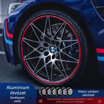 Autó kerékagy védőgyűrű csík módosított gumiabroncs felni dekoratív csík matrica karosszéria karcálló ütközésgátló csík