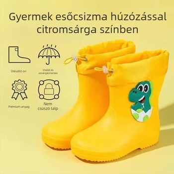 Gyermek gumicsizma, Fiúknak való csúszásmentes gumicsizma, Diáklányoknak való, Gyermek vízicipő, Vízálló gyermek gumicsizma