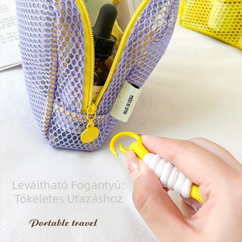 Mini érmepénztárca, dopamin hálós tofus kozmetikai táska, hordozható, lélegző kozmetikai rúzstároló táska, sminktáska