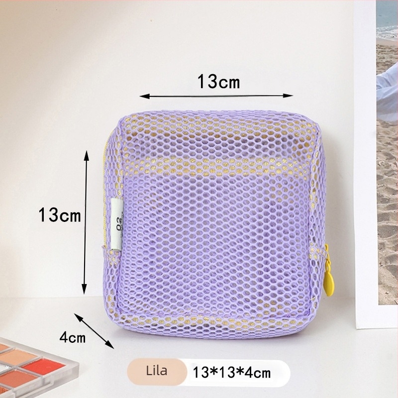 Mini érmepénztárca, dopamin hálós tofus kozmetikai táska, hordozható, lélegző kozmetikai rúzstároló táska, sminktáska
