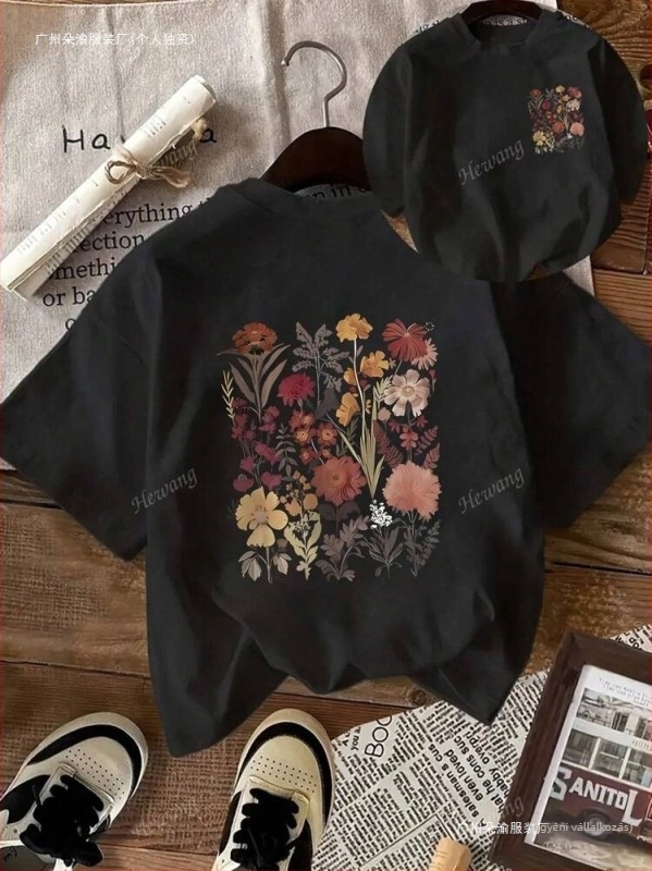 Cross-border Aliexpress női alkalmi rövid ujjú kerek nyakú póló