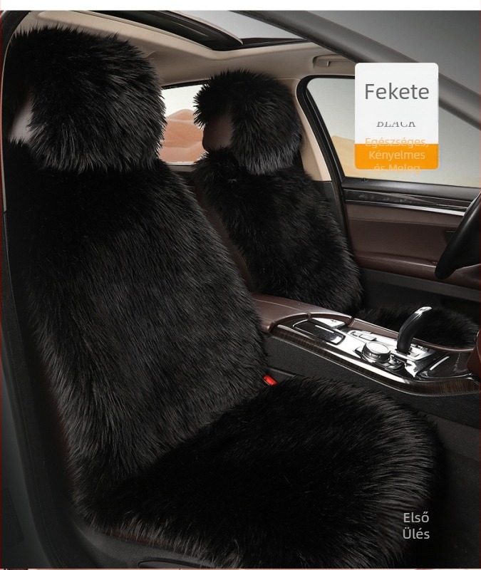 Autósüléspárna téli plüss nyakkendőmentes gyapjú utánzat új hosszú gyapjú plüss autósüléspárna háttámlával univerzális párna