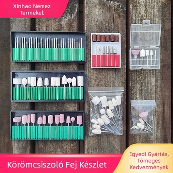 Ötrészes manikűrkészlet, hatrészes gyémánt gyapjúból készült, 12 darabos polírozó manikűrruha, manikűr polírozó kellékek