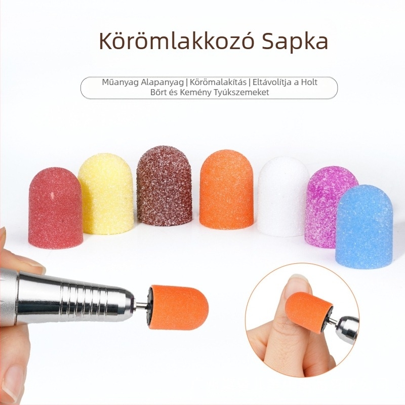 Határokon átnyúló, kiváló minőségű polírozó fej, homoksapka, pedikűr az elhalt hámsejtek eltávolítására, manikűr, polírozó homok, hengertengely, polírozó homoksapka készlet
