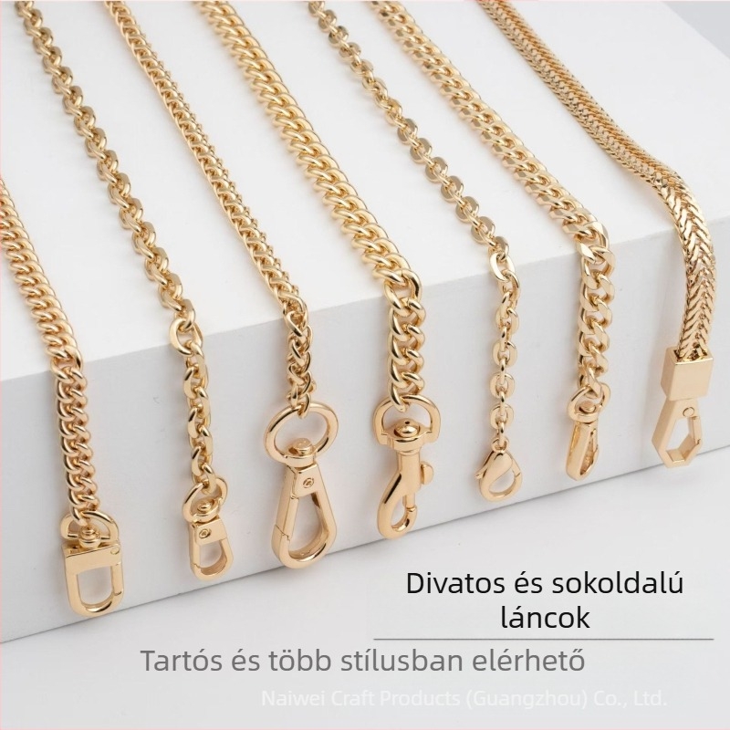 Táskalánc kiegészítők Egyedi vásárlású táska öv csere hónalj vállpánt táskalánc fém kiváló minőségű vállpánt keresztpántos táskalánc