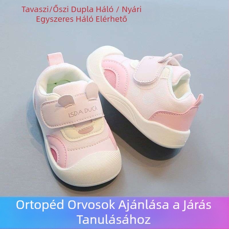 0-1-3 éveseknek Lélegző babacipők Lányoknak Tavaszi gyerekcipők Baba csúszásgátló új tavaszi és őszi puha talppal