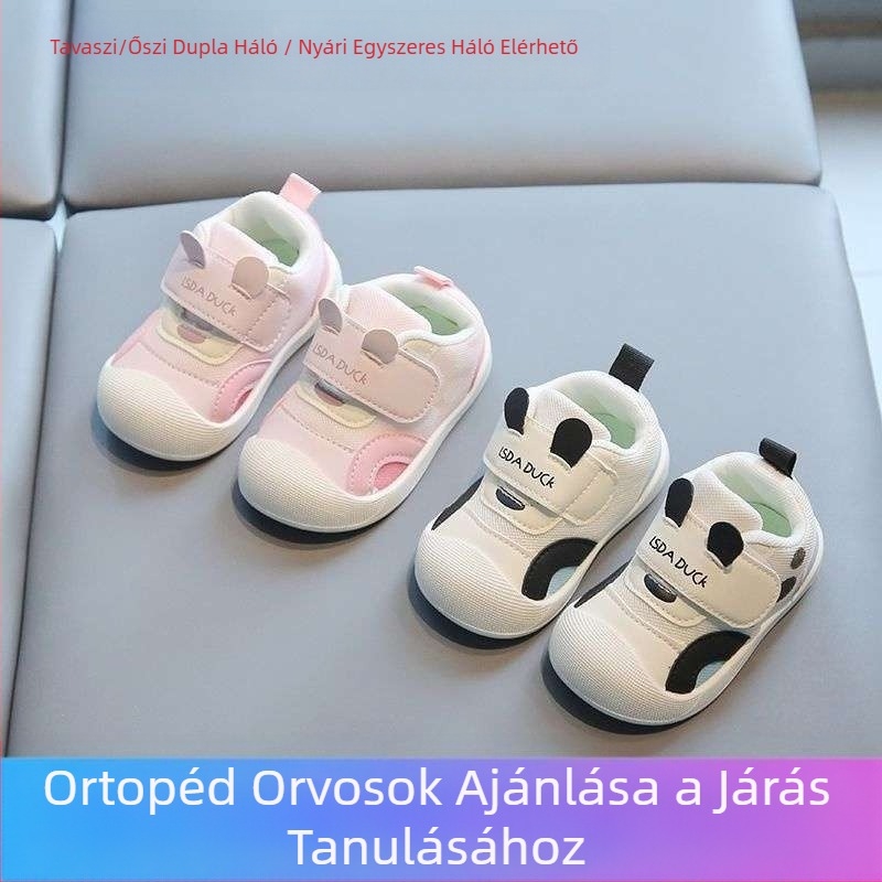 0-1-3 éveseknek Lélegző babacipők Lányoknak Tavaszi gyerekcipők Baba csúszásgátló új tavaszi és őszi puha talppal