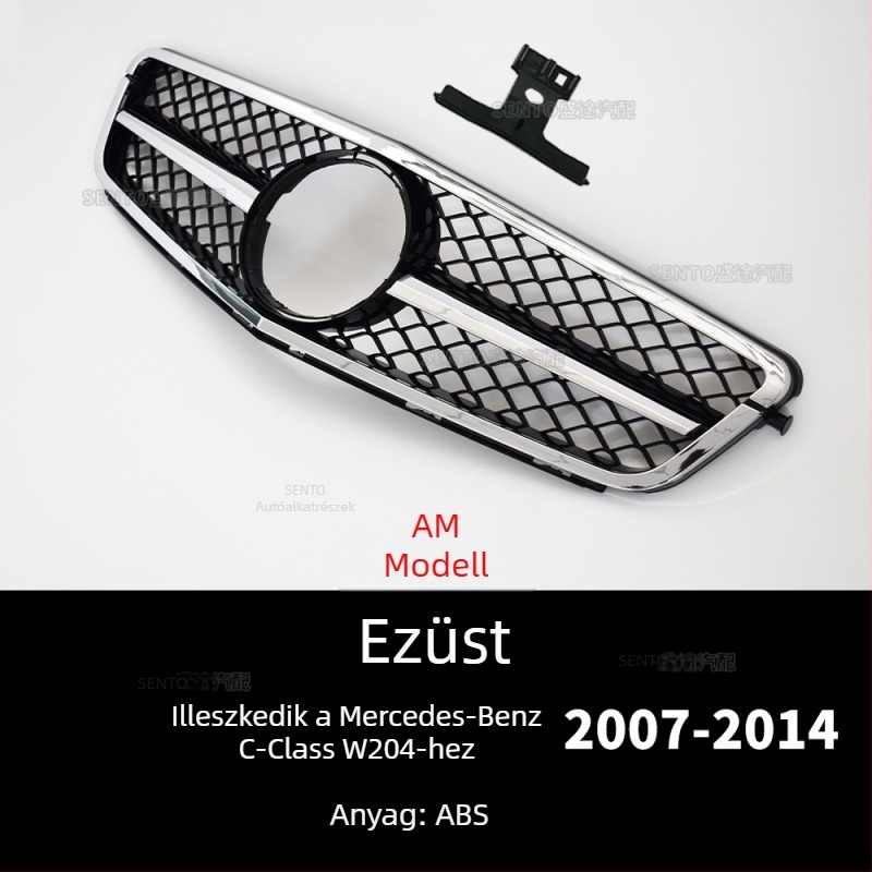 Alkalmas 2007-2014 Mercedes-Benz C-osztály W204 módosított középső háló GT függőleges rúd Gymnopus AMG első rúd hűtőrácshoz