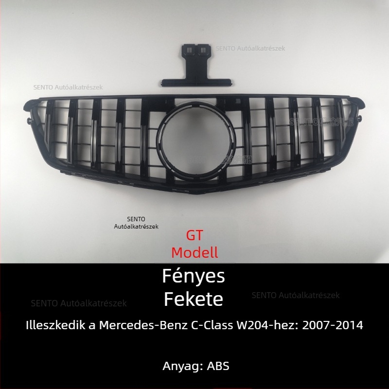 Alkalmas 2007-2014 Mercedes-Benz C-osztály W204 módosított középső háló GT függőleges rúd Gymnopus AMG első rúd hűtőrácshoz
