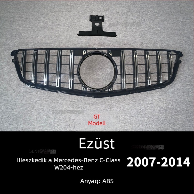 Alkalmas 2007-2014 Mercedes-Benz C-osztály W204 módosított középső háló GT függőleges rúd Gymnopus AMG első rúd hűtőrácshoz