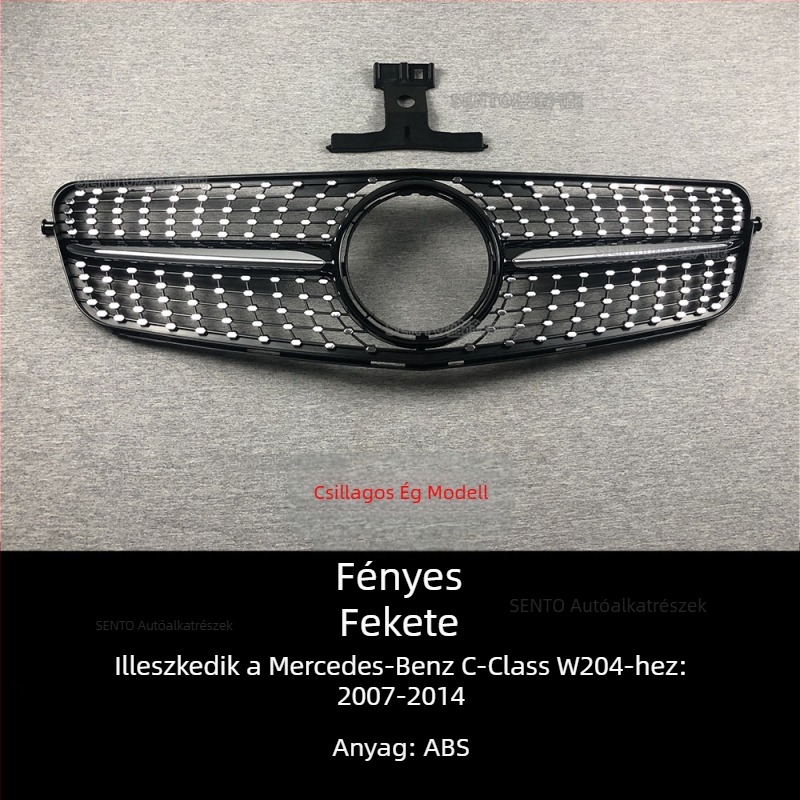 Alkalmas 2007-2014 Mercedes-Benz C-osztály W204 módosított középső háló GT függőleges rúd Gymnopus AMG első rúd hűtőrácshoz