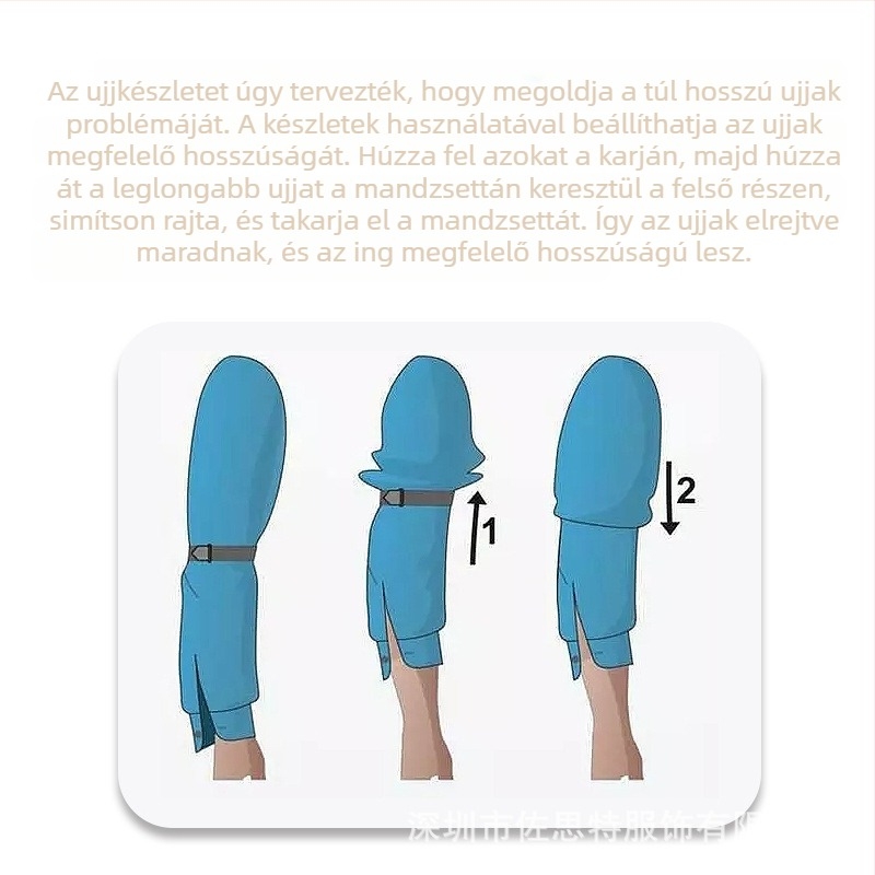 Férfi ing ujjak rövidítése műtárgy ujj mandzsetta európai és amerikai retró fix díszes bárpultos ing csúszásgátló gyűrű