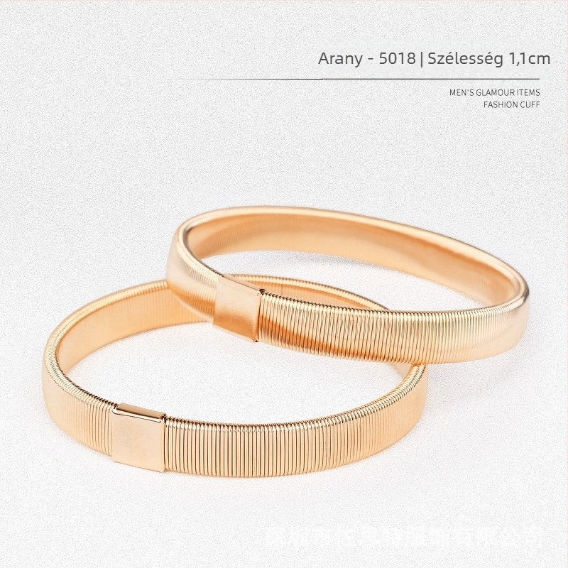 Férfi ing ujjak rövidítése műtárgy ujj mandzsetta európai és amerikai retró fix díszes bárpultos ing csúszásgátló gyűrű