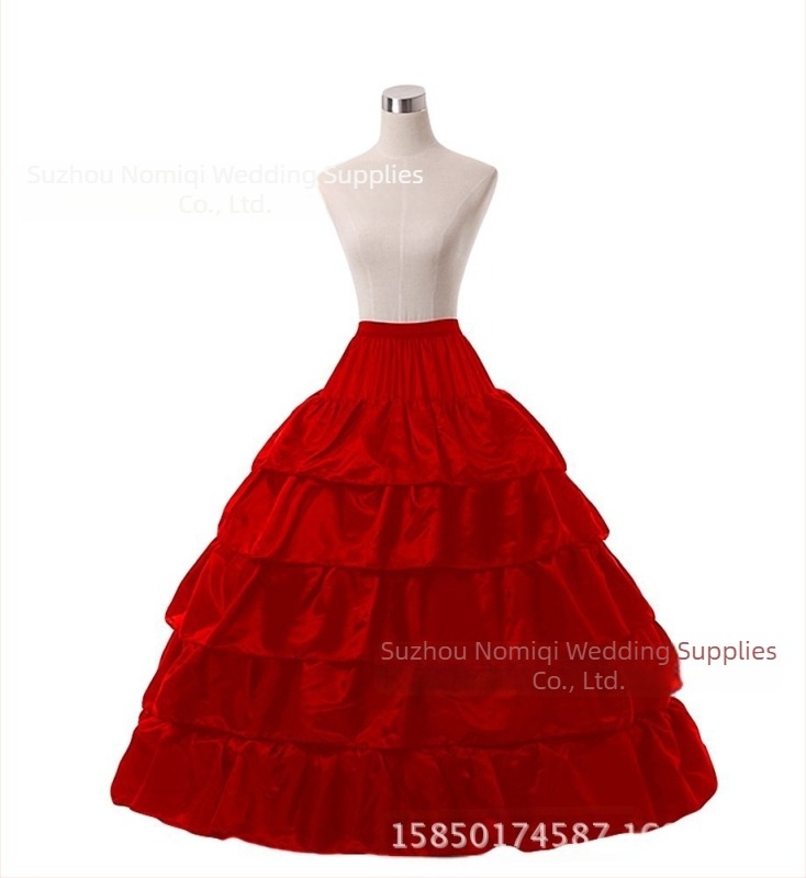 Nagykereskedelmi szoknyatartó négy acélgyűrű öt lótuszlevél átmérőjű szoknya menyasszonyi ruha szuper baldachinos alsószoknya közvetlen gyári szállítás raktáron