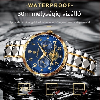 POEDAGAR svájci márkájú multifunkcionális új férfi karóra vízálló, világító divatos kvarcóra külkereskedelem 972