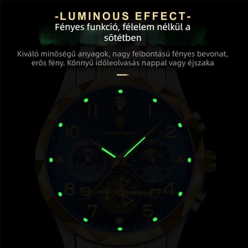 POEDAGAR svájci márkájú multifunkcionális új férfi karóra vízálló, világító divatos kvarcóra külkereskedelem 972