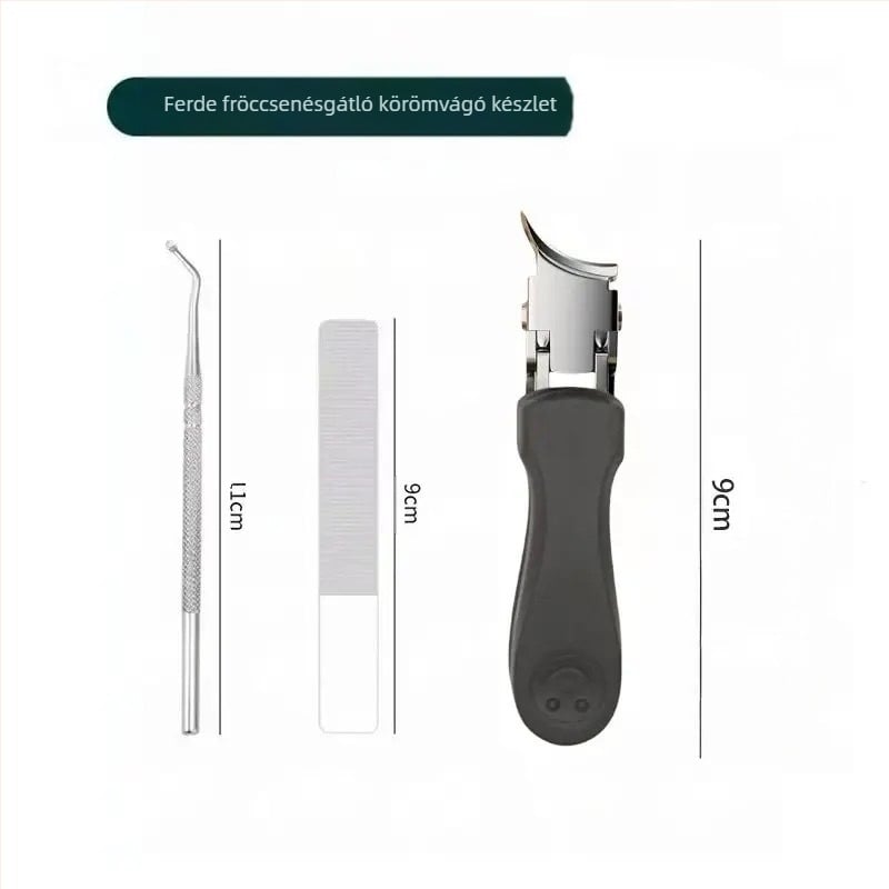 Raktáron lévő széles nyílású körömvágó körömbarázdához, ferde, fröccsenésmentes hegyes körömvágó, manikűr körömvágó olló