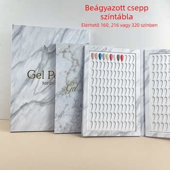 Határokon átnyúló, forró eladású manikűr márvány színtábla egyszerű színkártya kijelző körömlakk ragasztó kijelző tábla minta kijelző könyv