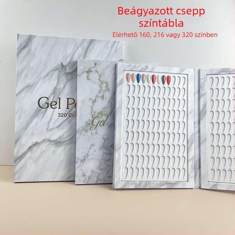 Határokon átnyúló, forró eladású manikűr márvány színtábla egyszerű színkártya kijelző körömlakk ragasztó kijelző tábla minta kijelző könyv