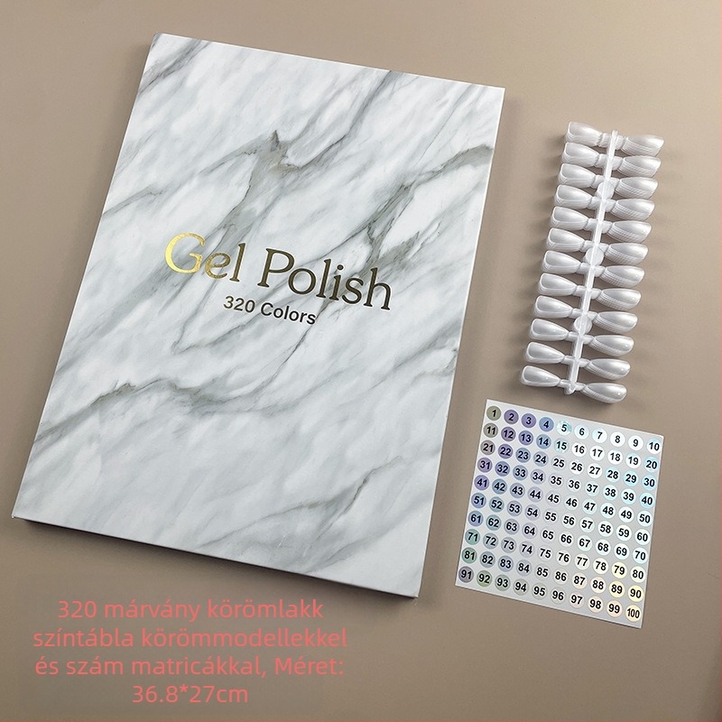 Határokon átnyúló, forró eladású manikűr márvány színtábla egyszerű színkártya kijelző körömlakk ragasztó kijelző tábla minta kijelző könyv
