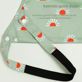 Dán stílusú gyermek vízálló overall őszi-téli babaoverall öltözködésgátló étkezőszék evőmellény