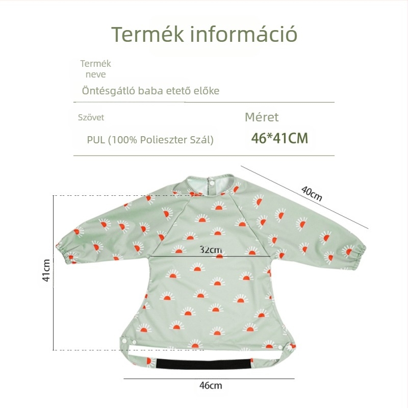 Dán stílusú gyermek vízálló overall őszi-téli babaoverall öltözködésgátló étkezőszék evőmellény