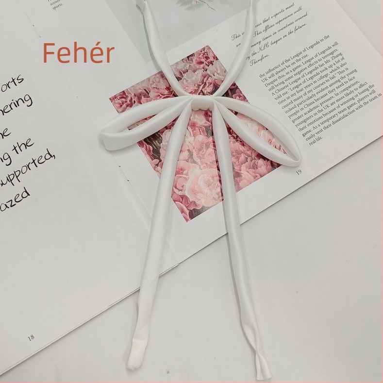 Raktáron nagykereskedelmi, nyakkendő nélküli kötél szalaggal, egyszínű masni, japán főiskolai stílusú JK egyenruha, vékony, hosszú fogantyús csokornyakkendő nőknek