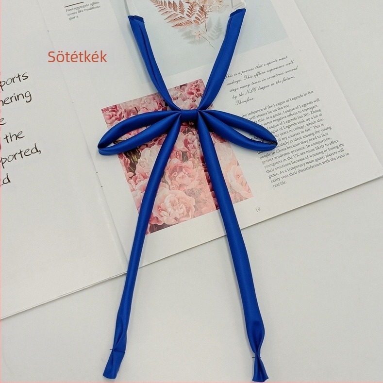 Raktáron nagykereskedelmi, nyakkendő nélküli kötél szalaggal, egyszínű masni, japán főiskolai stílusú JK egyenruha, vékony, hosszú fogantyús csokornyakkendő nőknek