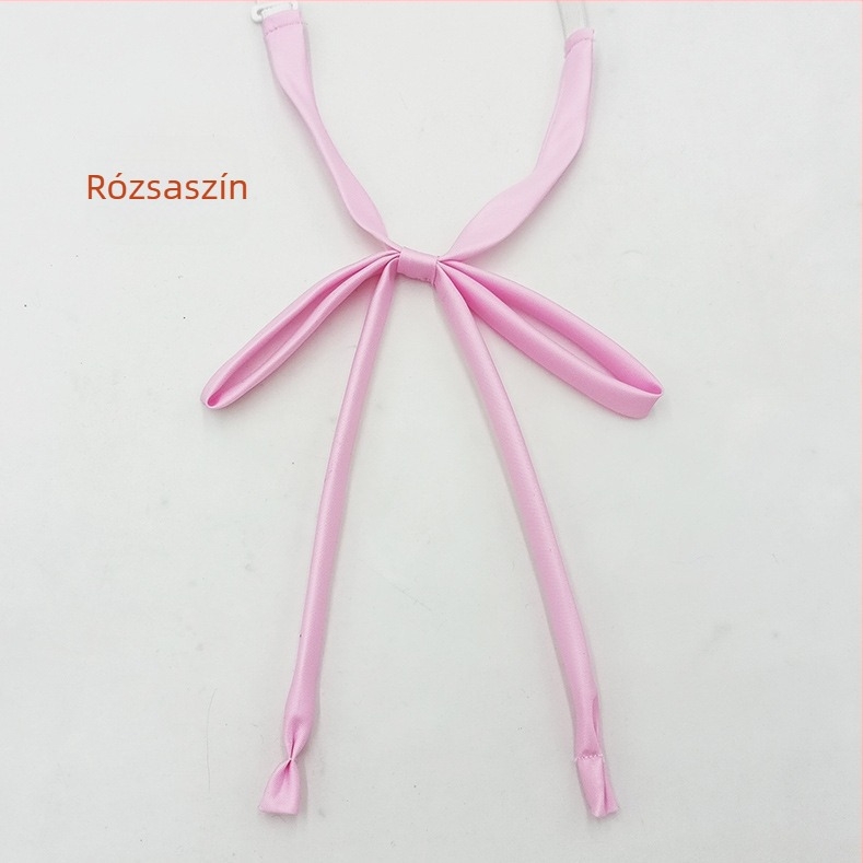 Raktáron nagykereskedelmi, nyakkendő nélküli kötél szalaggal, egyszínű masni, japán főiskolai stílusú JK egyenruha, vékony, hosszú fogantyús csokornyakkendő nőknek