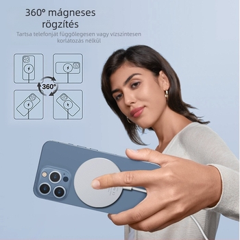 Határokon átnyúló vezeték nélküli töltő mágneses tapadású Magsafe 15W gyors töltés alumínium ötvözetből készült héjú mobiltelefonokhoz és órákhoz, vezeték nélküli töltés