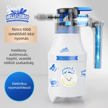 Elektromos autómosó speciális habos öntözőkanna Vezeték nélküli töltés pneumatikus öntözőkanna permetező öntöző kerti szórófejjel