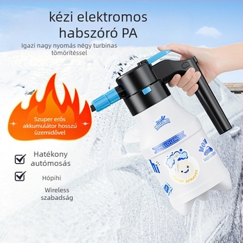 Elektromos autómosó speciális habos öntözőkanna Vezeték nélküli töltés pneumatikus öntözőkanna permetező öntöző kerti szórófejjel