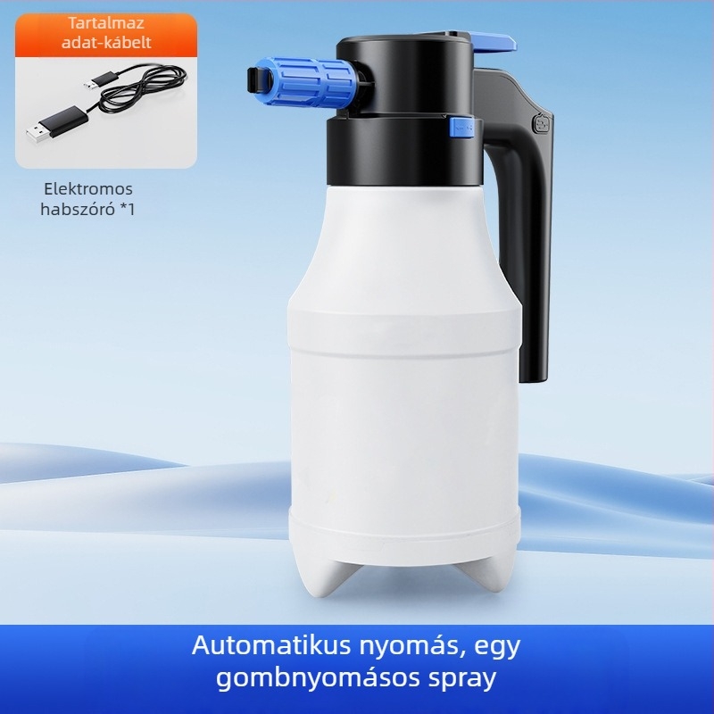 Elektromos autómosó speciális habos öntözőkanna Vezeték nélküli töltés pneumatikus öntözőkanna permetező öntöző kerti szórófejjel