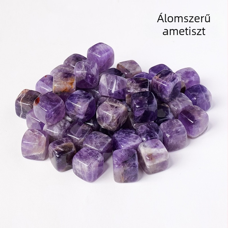 Természetes kristály eredeti kő 13 mm-es négyzet alakú négyzet alakú színes kristály féldrágakő kristály demagnetizált kő akvárium dekorációs díszek