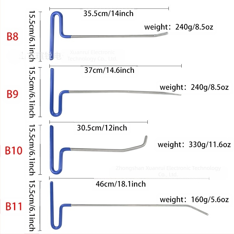 Felső rúd öltöny autó lemez horpadásjavító szerszám öltöny feszítővas autójavító festékmentes szerszám