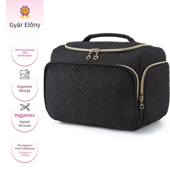 Utazó tárolótáska, nagy kapacitású, száraz és nedves, különálló piperetáska, steppelt kozmetikai táska, hímzett, mindenhez illő tárolótáska, Amazon