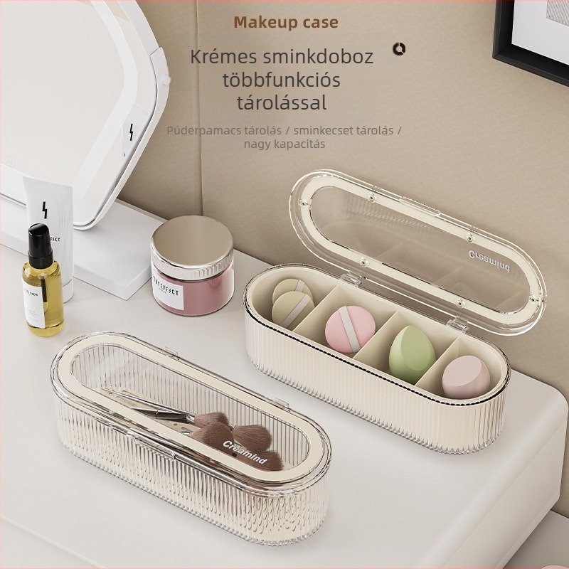 Sminkecset tároló doboz Advanced Sense púderpuff ecset szépség tojás komód asztali fedéllel porálló szemöldök ecset illesztő doboz