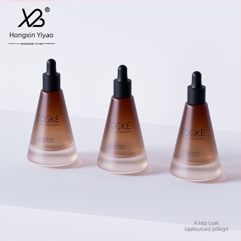 Újdonság raktáron 20 ml-es matt tea kúpos üveg vastag aljú szórófejes üveg csepegtető illóolaj parfüm üveg esszencia al-üveg