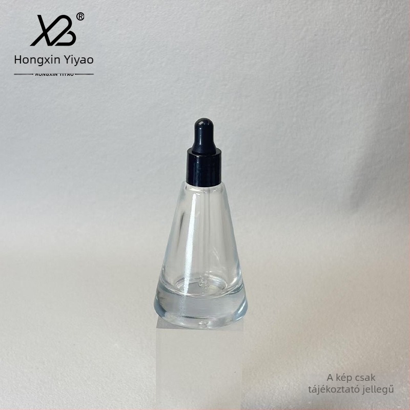Újdonság raktáron 20 ml-es matt tea kúpos üveg vastag aljú szórófejes üveg csepegtető illóolaj parfüm üveg esszencia al-üveg