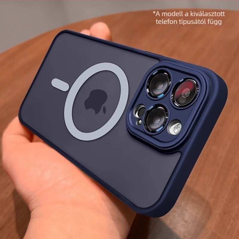 Alkalmas iPhone 17 telefontokhoz, Apple 14 Pro Max mágneses, átlátszó, matt 15 teljes lencsét fedő fólia védőtokhoz