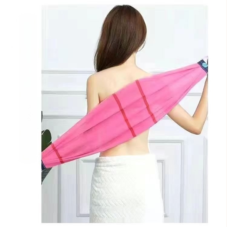 Erős durva homokszemcsés hátradírozó törölköző, Hosszú csíkos hátradírozó törölköző, Kétoldalas fürdőlepedő, Hátradírozó törölköző, Nem kell segítséget kérni a szennyeződések eltávolításához, Hátradírozó törölköző