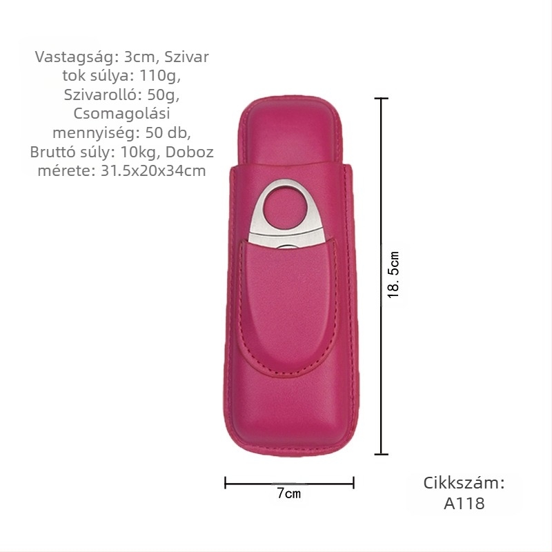 raktáron Szivarkészlet Összeszerelt Szivarvágó Személyre szabott Szivar Hidratáló Szivarbőr Tok Tároló Védőhuzat