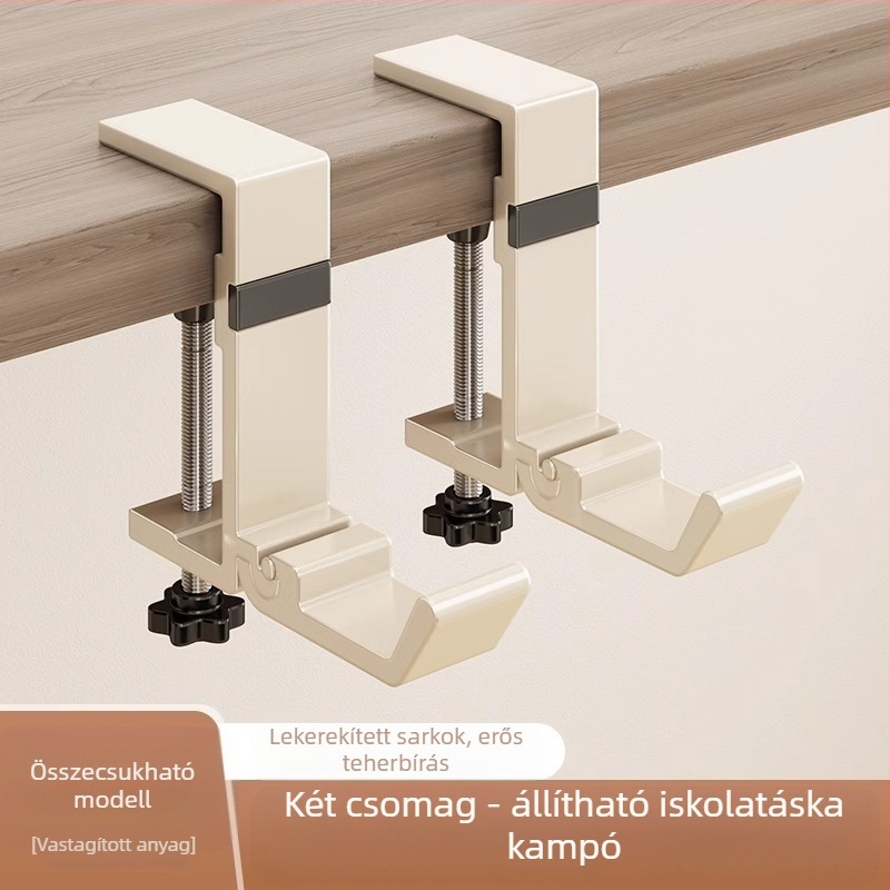 Iskolatáska akasztós diákasztal oldalra akasztható iskolatáska ütésmentes, erős teherbírású kollégiumi asztal varratmentes akasztós táska műtárgy