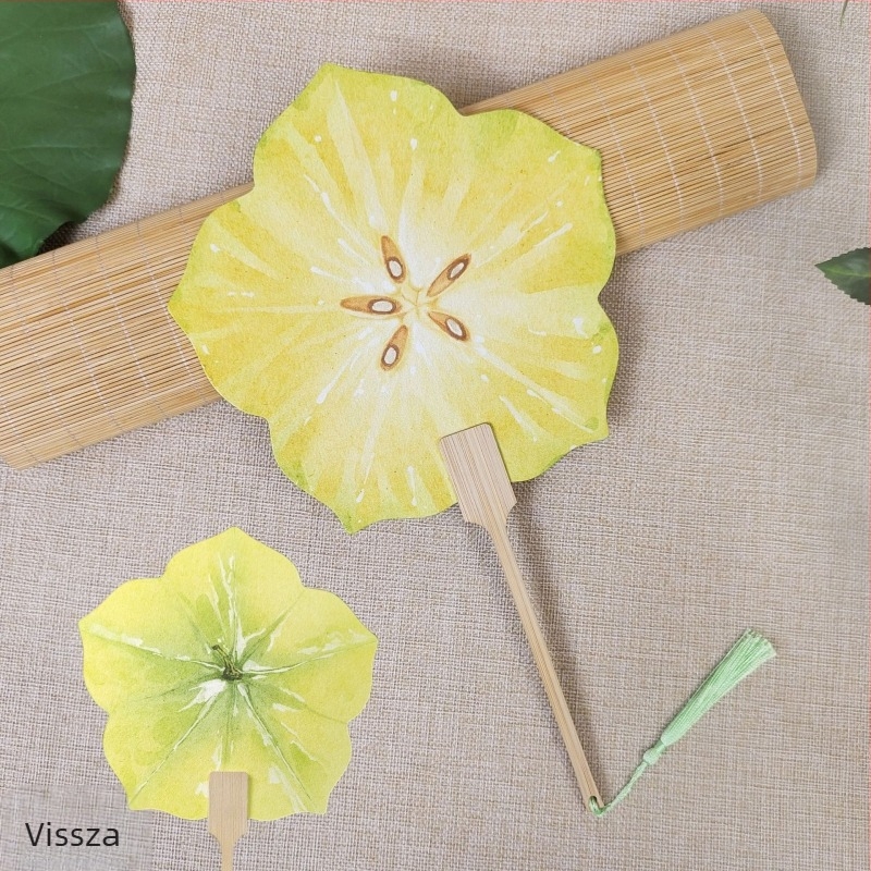 Görögdinnye-ventilátor Gyümölcscsoport-ventilátor Klassz kellékek Kis piros könyv robbanások Kézzel festett ventilátor Nyári aranyos kézzel ropogtató ventilátor ajándék