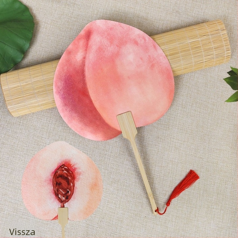 Görögdinnye-ventilátor Gyümölcscsoport-ventilátor Klassz kellékek Kis piros könyv robbanások Kézzel festett ventilátor Nyári aranyos kézzel ropogtató ventilátor ajándék