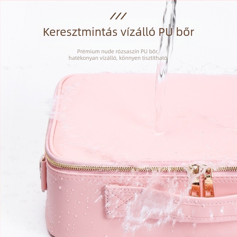 Szépségkészlet fodrászkellékek ambuláns bőrtok sminkes kerekekkel multifunkcionális fodrászat szépség smink