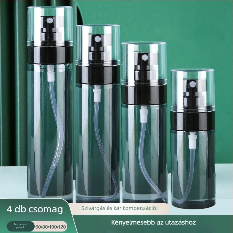 Spray flakon, ultrafinom permettel, utazó utántöltő flakon, arc smink hidratálás, hordozható, nyomógombos, alkoholos, kis szóróflakon, utazó