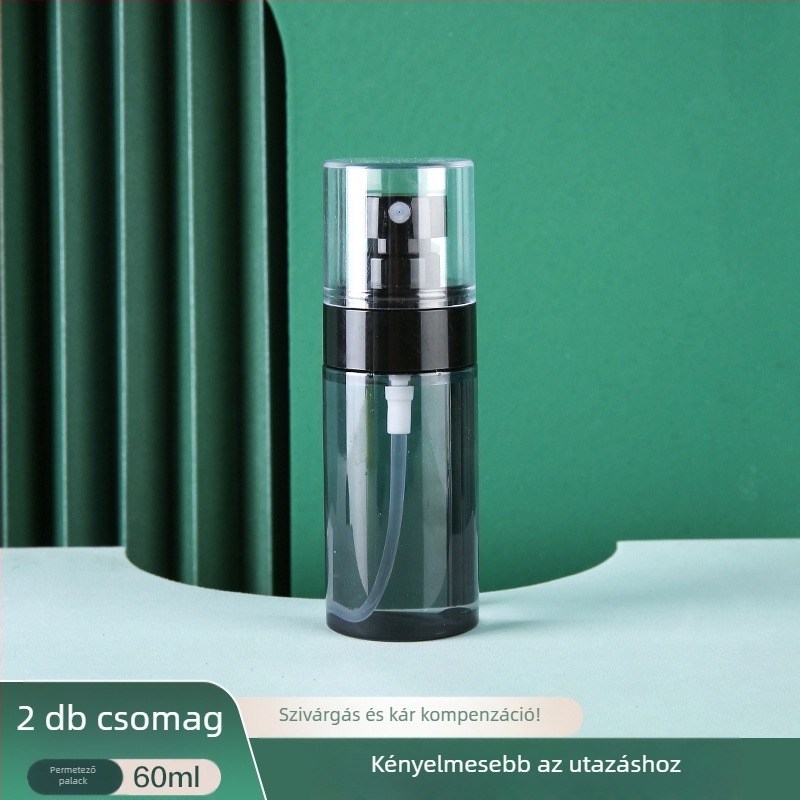 Spray flakon, ultrafinom permettel, utazó utántöltő flakon, arc smink hidratálás, hordozható, nyomógombos, alkoholos, kis szóróflakon, utazó