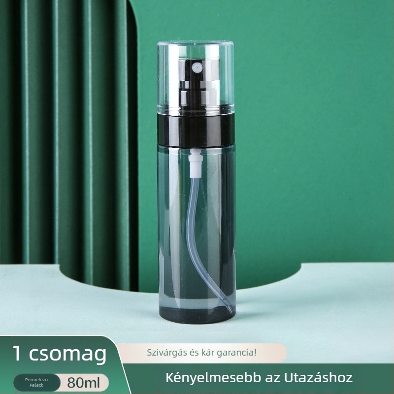 Spray flakon, ultrafinom permettel, utazó utántöltő flakon, arc smink hidratálás, hordozható, nyomógombos, alkoholos, kis szóróflakon, utazó